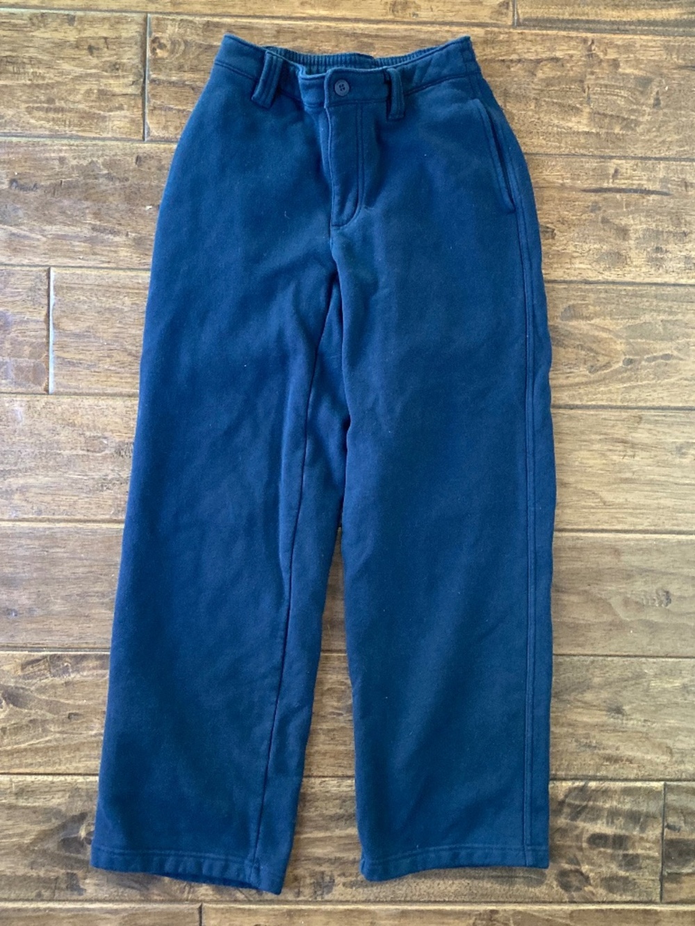 Aritzia Boyfriend Fit Cozy Fleece Sweatsfleece XS Navy Wide Leg Travel Comfort